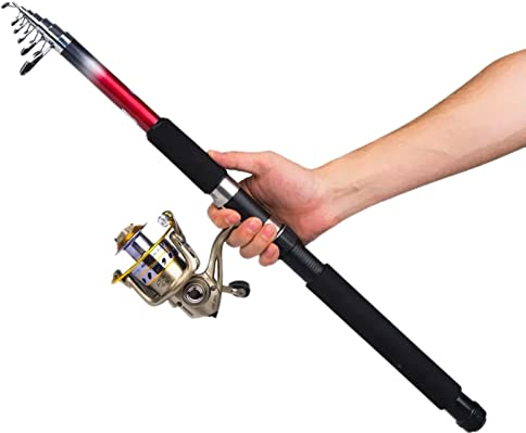 Angelruten Ultraleichte und ultraharte Angelrute Klassische ultraharte, verstellbare Fiberglas-Langstrecken-Gussrute Angelausrüstung Set Gürtel Metall Angelrad Angelrute Teleskoprute (Size : 3.0m)