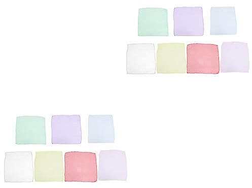 STOBOK 14stücke Teiliges Seidenschal Damen Sonnenschutz Quadratische Tücher Bunten Farben Vielseitig Einsetzbar Für Sport Reisen Modeaccessoires