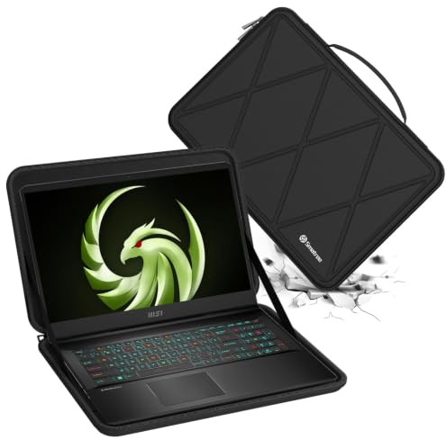 Smatree Hard Eva Schutzhülle Tasche Kompatibel für 17,3 Zoll MSI Alpha 17 C7V Series, für Raider GE76/GE77 HX 17,3 Zoll Laptop, für MSI GE76 Dragon TIAMAT 11UH-282 Laptop(X8326)