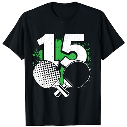 15. Geburtstag TischTennis Spieler Teenager Jungs Mädchen T-Shirt