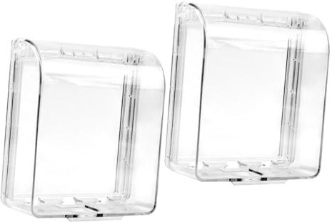 NAMOARLY Copertura per Prese Elettriche 86 Tipo in Abs, Protezione Adesiva Riutilizzabile per Bagni e Cucine, Confezione da 2 Pezzi, Design Moderno