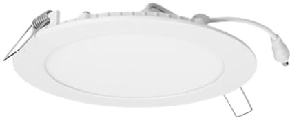 Meridian LED Slim Recessed Spotlight Flat Panel Ceiling Downlight Round IP20 Rated of Indoor use: Offices, Hotels, Hospitals, supermarkets, Buildings (6W - Nature White - 125mm, Pack 1)