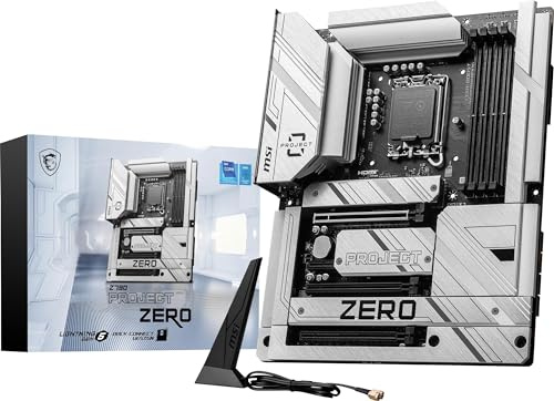 MSI Scheda madre Z790 Project Zero Gaming (supporta processori Intel di 14a/13a/12a generazione, LGA 1700, DDR5, PCIe 5.0, slot M.2, LAN 2,5 Gbps, USB 3.2 Gen2, HDMI/DP, Wi-Fi 7, Bluetooth 5.4, ATX)