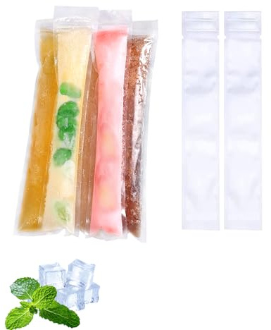 Taozoey Wassereis, 120 Stück Wassereis Tüten, Eisformen Eis am Stiel, Eisstiele wegwerf eis pop form, BPA Kostenlose Ice Pop Pouch, für Joghurt, Eisbonbons