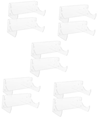 PRETYZOOM 10pcs Rolling Pin Holder Wall Mount Acrylic Racks Kitchen Holder Display Rack