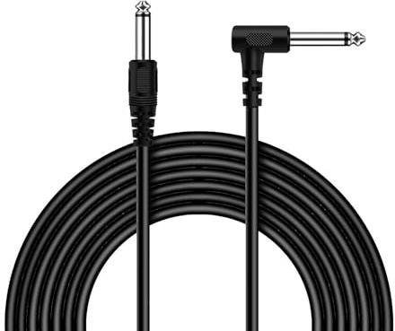 Jinlop Câble de guitare de 1,5 m, câble jack vers jack 6,35 mm pour guitare électrique, basse, amplificateur, mixeur, clavier, microphone