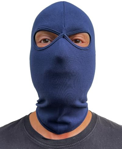 No Face No Name Sturmhaube in Navy einfarbig dunkelblau I Balaclava Maske Beanie Einheitsgröße I Ultras Hooligans Ski Motorrad