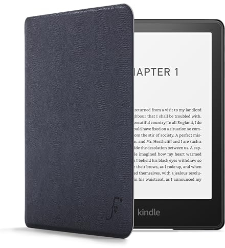 Forefront Cases Fodral för Amazon Kindle Paperwhite 7-tums (12:e Gen) och Signature Edition och Kindle Colorsoft (utkommen 2024) - Tunn, Lätt, Skydds-Fodral mid Auto Sömn/Väckning funktion - Marinblå