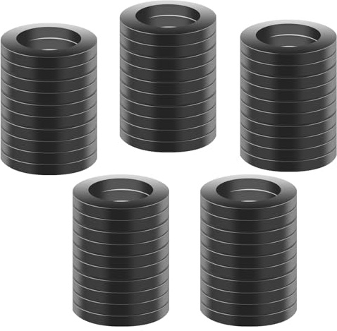 50 Stück Gummischlauchringe, 1 1/4 Zoll Dichtungsringe für Wasserhahn | Dicke 3mm O-Ring, Duschschlauch Unterlegscheibe, Schwarz Dichtungen, 38mm OD, 25mm ID, für Hahnverbinder Schlauch