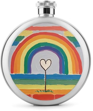 5 oz Whisky Flasche Liebe Zweig Gedruckt Edelstahl Flasche Hüftkolben Auslaufsicher Getränk Kantine Getränk Flaschen für Reise Geschenke Hochzeit Bachelorette Party