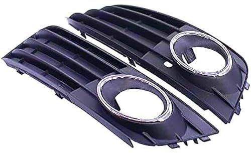 Car Fog Lights Light Bumper Grilles Grill Set for Audi A4, Front Bumper Fog Light Cover, Grill Panel Trim Set Left And Right, Lower Grilles Grill for Audi A4 B8 2009-2012 Pair 8K0807681A 8K0807682A