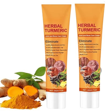 2pcs Turmeric Cream for Pain,Joint Pain Relief Cream,P-Ain Relief Gel,Efficiently Relieve Discomfort,Natural Formula,Soothing and Non-Irritating,Hydrate and Moisturize,Suitable for The Whole Body