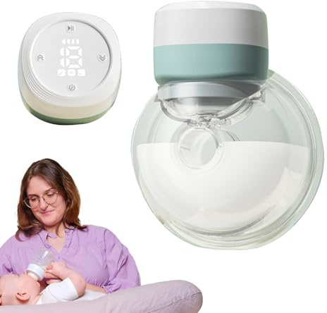 Pompa per latte materno – Comodo estrattore di cura, efficiente unità di aspirazione | Controllo di aspirazione regolabile, strumento di raccolta del latte ricaricabile, massaggiatore portatile per