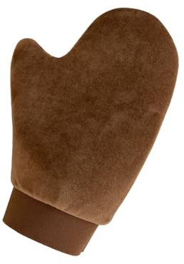 FUZVOL Self Tanning Mitt,Velvet Tan Mitt,Double Sided Fake Tan Mitt Lotion Applicator Self Tanning Glove with Elastic Wrist for Self Tanning