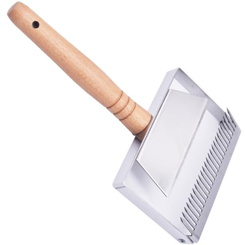 ZYMIADOU Holzgriff Entdeckelgabel Schaber Bienen Bienenstock Öffnen Schaben Cutter Imker Imker Imkerei Ergonomischer Griff Werkzeug