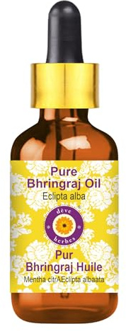 Deve Herbes Aceite puro de Bhringraj (Eclipta alba), grado terapéutico natural, 30 ml