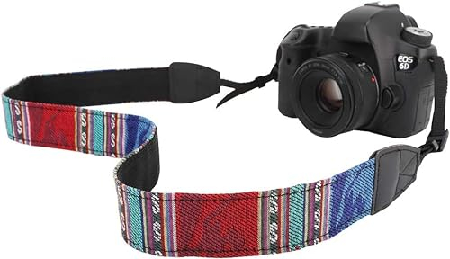 MoKo Camera Shoulder Neck Strap,Vintage Cotton Canvas Braided Adjustable Universal Sling Shoulder Neck Belt for All DSLR Digital Camera Canon, Fuji, Nikon, Olympus, Panasonic, Pentax,Sony,Bohemia Blue