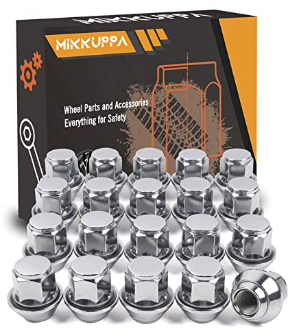 MIKKUPPA M12 x 1,5 Leichtmetallradmuttern â€“ 19 mm Sechskant- für Ford, Fiesta, Kuga, Alufelgen (20 Stück, Chrom)