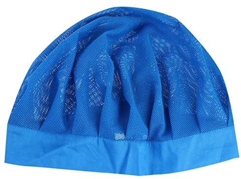 Atmungsaktive Baumwollmütze mit Schutzfunktion gegen Haarausfall, Blau | Täglichen Gebrauch zu Hause, Leicht Tragbar, Weiche Baumwolle, Elastische Passform, Netzdesign