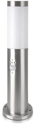 V-TAC Poller-Außenleuchte VT-838, IP44, E27, PIR-Sensor, 450mm, Edelstahl, VT-8964, Nickel-satiniert