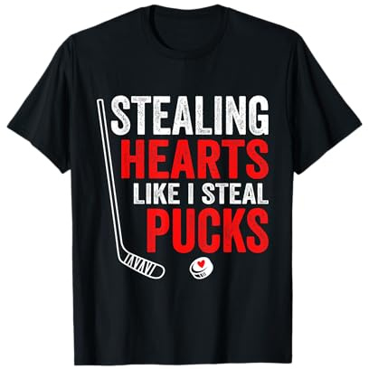 Stealing Heart Like I Steal Pucks Valentines Day Hockey kids T-Shirt