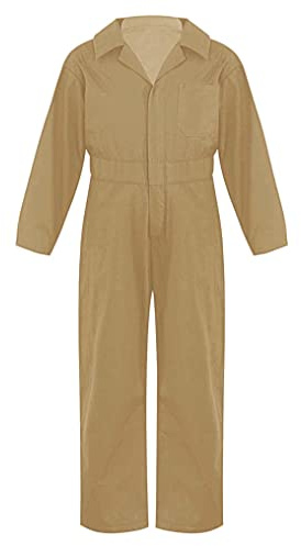 Kaerm Kinder Arbeitsoverall Jungen Mädchen Latzhose Ganzkörperanzug Langarm Schutzoverall Reverskragen Arbeitsanzug Schutzanzug Gr.110-176