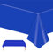 POPOYU Blaue Einweg Tischdecken 137x274cm Kunststoff Rechteck Tischdecken,wasserdichte Kunststoff-Tischdecken für Tische im Indoor und Outdoor Partys,Geburtstage, Hochzeiten,Haushalt Partyzubehör