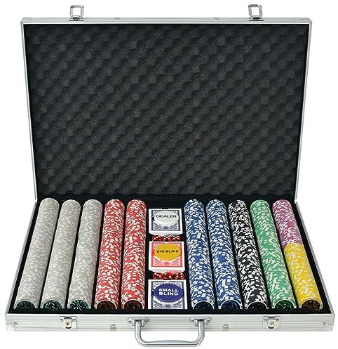 Homgoday Pokerset med 1 000 chips aluminium