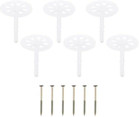 PATIKIL 82mm Perforierte Isolierstifte, 50er Pack Isolierdübel Wanddübel Kunststoff Spreizdübel zur Befestigung von Schaumstoffplatten an Mauerwerk oder Decke