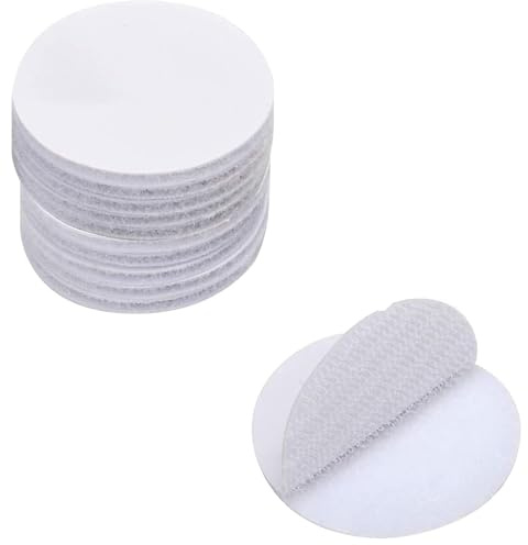 Klettpunkte Selbstklebend, 60 Stück Arlent Klebe Punkte Self Adhesive Klett Klebepunkte Geeignet Durchmesser für Papier Kunststoff Glas Leder Metall Kleidungsstücke (30Paar, 30mm)