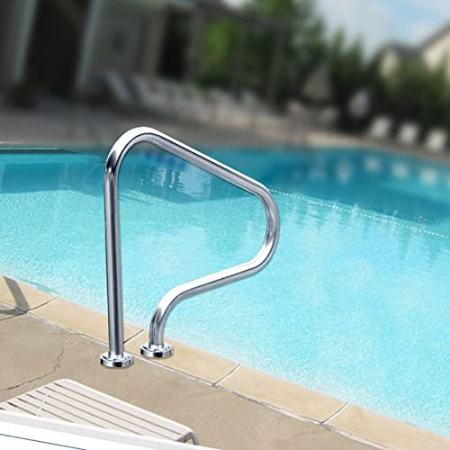 Barandilla de piscina 31,5 X 31,5 Barandilla de escalera de mano para piscina Barras de agarre antideslizantes de acero inoxidable 1PCS / 2PCS | Decoración del hogar Piscina Seguridad Pasamanos de a