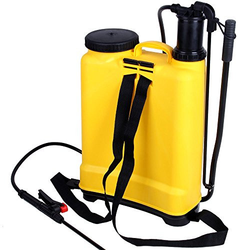 OHMG Pulvérisateur à Pression 16L,Pulvérisateur à Dos,Pulvérisateur de Jardin,Pulvérisateur à Main avec Buse Réglable pour Jardinage,Fertilisation,Nettoyage,Désherbant,Pesticides (Jaune)