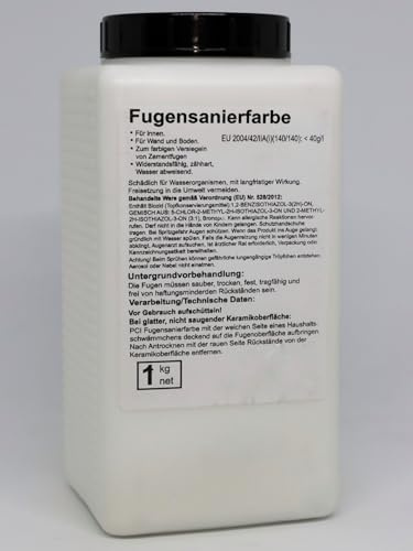 PCI Fugensanierfarbe 1kg Nr. 40 Schwarz Fugenfarbe Fugenversiegelung Fugenmörtel Fliesenfuge Sika