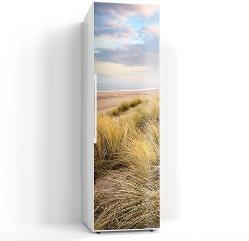 DEQORI Magnetfolie für Kühlschrank 60x200 cm | Motiv Dünen am Meer | dekorative Magnetmatte Gefrierschrank Schutz | Magnet Deko-Folie selbstklebend, magnetisch & wasserabweisend
