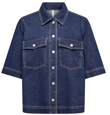 Only Camicia in Jeans ONLBELLE, Blu Jeans Scuro, L