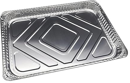 ABOOFAN 10 Pièces Papier d'aluminium pour Barbecue lèchefrite en Aluminium lèchefrite d'huile de Cuisson Bac de récupération de Graisse pour Barbecue casseroles en Papier d'aluminium