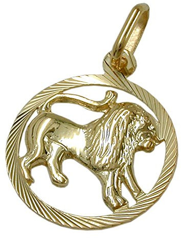 Anhänger Kettenanhänger Sternzeichen Löwe aus 375 Gold Gelbgold Goldanhänger