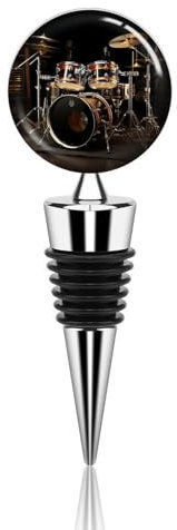 Drum Set Bottle Stopper Beverage Bottle Sealer Reusable Wine Stopper Personalised Champagne Stopper Unique Wine Bottle Corks Keep Fresh Suitable for Standard