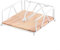 Servilletero de madera con barra central pesada imprescindible para tu cocina o comedor (blanco)