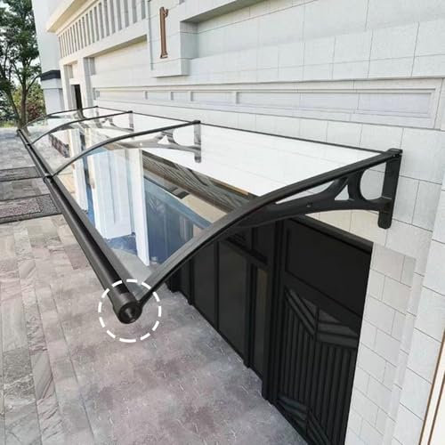 Vordach Tür aus Polycarbonat Deckenpaneel für Außen Terrassenhimmel Balkon Regenschutz 60x60cm