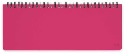 Legami - Schreibtischplaner 13 Monate, Raspberry, Desk Planer Januar 2026 – Januar 2027, Tischkalender horizontal, Spiralbindung, eine Woche pro Seite, Adressbuch, 27,2 x 10,2 cm
