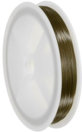 QUARKZMAN 30 gauge (0,3 mm) koppartråd för smyckestillverkning, fläckbeständig pärltråd för smyckestillverkning, pysseltillbehör, brons, 152 m