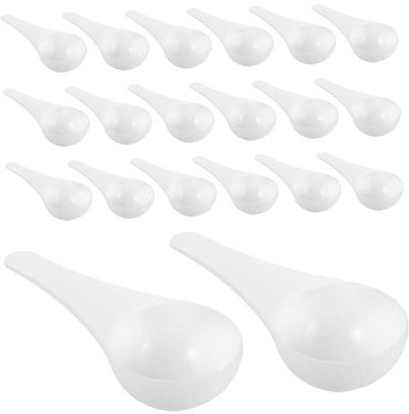 Luxshiny 20pièces Cuillère Doseuse Pour Poudre à Lessive Cuillère Mesureuse Plastique Pratique Pour Granulés Et Produits De Nettoyage