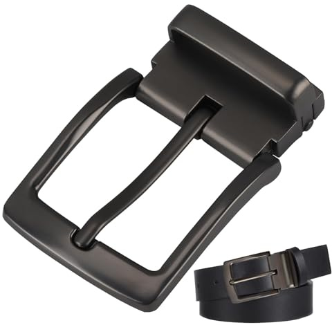 Hemlosk Gürtelschnalle Herren Edelstahl Rechteckig für Herren 33mm bis 35mm
