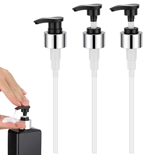 Segbeauty Seifenspender Pumpkopf, 3 Stück Pumpenkopf Seifenspender Kunststoff für 28 Gewinde Flasche, Pumpspender Aufsatz für Bad und Küche, für Shampoo, Handseife