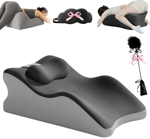 Hiphiprun Coussin d'intimité, Coussin ergonomique en coin à 27° pour couples, Coussin de soutien en mousse à mémoire de forme pour le confort et la relaxation, Design multifonctionnel durable pour