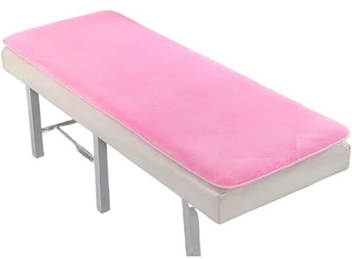 Matelas De Lit De Massage Matelas for table de massage avec trou, coussin salon beauté, antidérapant, épaississement en velours d'agneau pour Salon(Pink Thick No Hole,Square 190cm80cm)