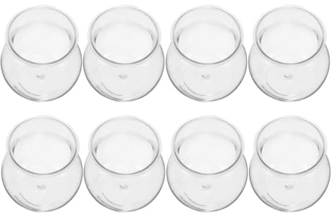 MAGICLULU Lot de 8 Pots Transparents pour Micro-Aquarium Paysager, Contenants Hydroponiques pour Plantes Succulentes, Vases Décoratifs pour Bureau et Terrarium Intérieur