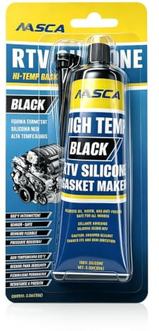 NASCA RTV Gasket Sealant Maker, High Temp Engine Sealant, 85g Black | Replaces Cut Gaskets for Oil Pan, Water Pump, Gearbox, Valve Cover & Compressor, -61°C to 300°C