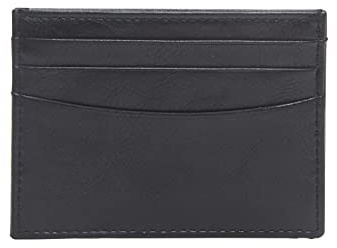 Amazon Essentials Men's Slim Card Carrier Wallet, Black